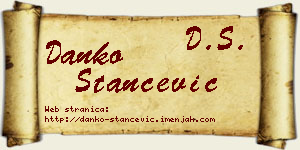 Danko Stančević vizit kartica